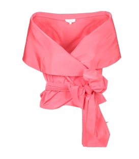 GIADA CURTI GCR22KR157 T53 TOP CACHE COEUR IN TAFFETA ROSA