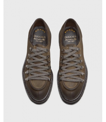 DOUCAL'S DU2736PHILUF205TC02 Stringata bordata in suede con ganci marrone "cognac"