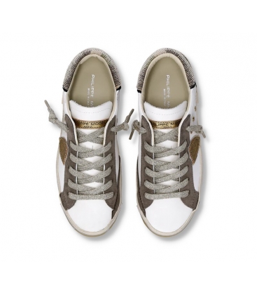 Philippe Model Sneakers Prsx Donna PRLD CG01 Bianco Verde Militare