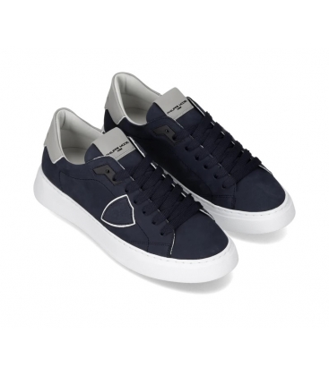 Philippe Model Uomo Sneakers Temple BTLU NB26 Bianco, Blu Grigio