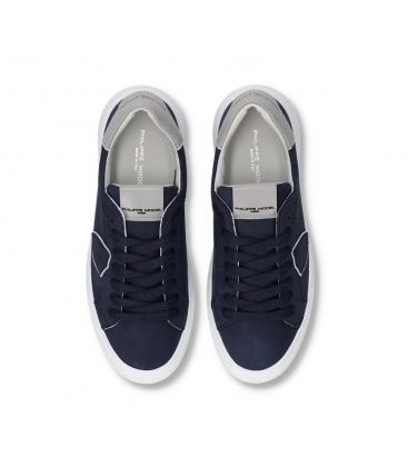 Philippe Model Uomo Sneakers Temple BTLU NB26 Bianco, Blu Grigio