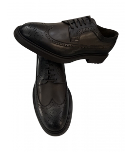 DOUCAL'S Stringata coda di rondine in pelle testa di moro DU3505RALPUF259TMOO