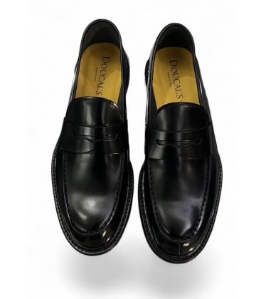 DOUCAL'S Mocassino in pelle nera DU2405PHOEUY007NN00