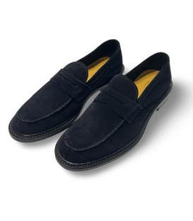 DOUCAL'S Mocassino in suede blu DU2405PHOEUY009NB00