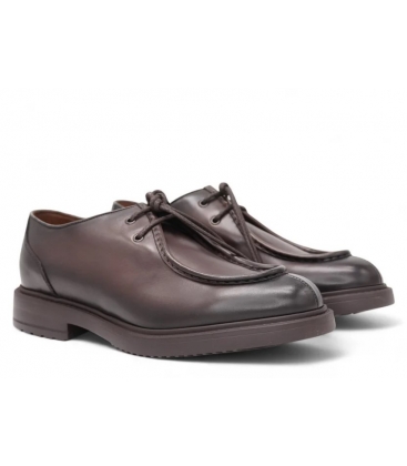 DOUCAL'S Stringata in pelle a due fori testa di moro DU3504RALPUF259TM00