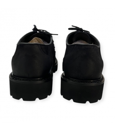 DOUCAL'S Stringata con ganci in suede nero DU2736PHILUF205NB00