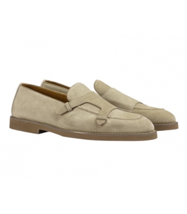 DOUCAL'S DU3419SALOUF009ZC15 Mocassino con dettaglio "passante" in suede sabbia