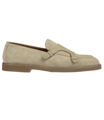 DOUCAL'S DU3419SALOUF009ZC15 Mocassino con dettaglio "passante" in suede sabbia
